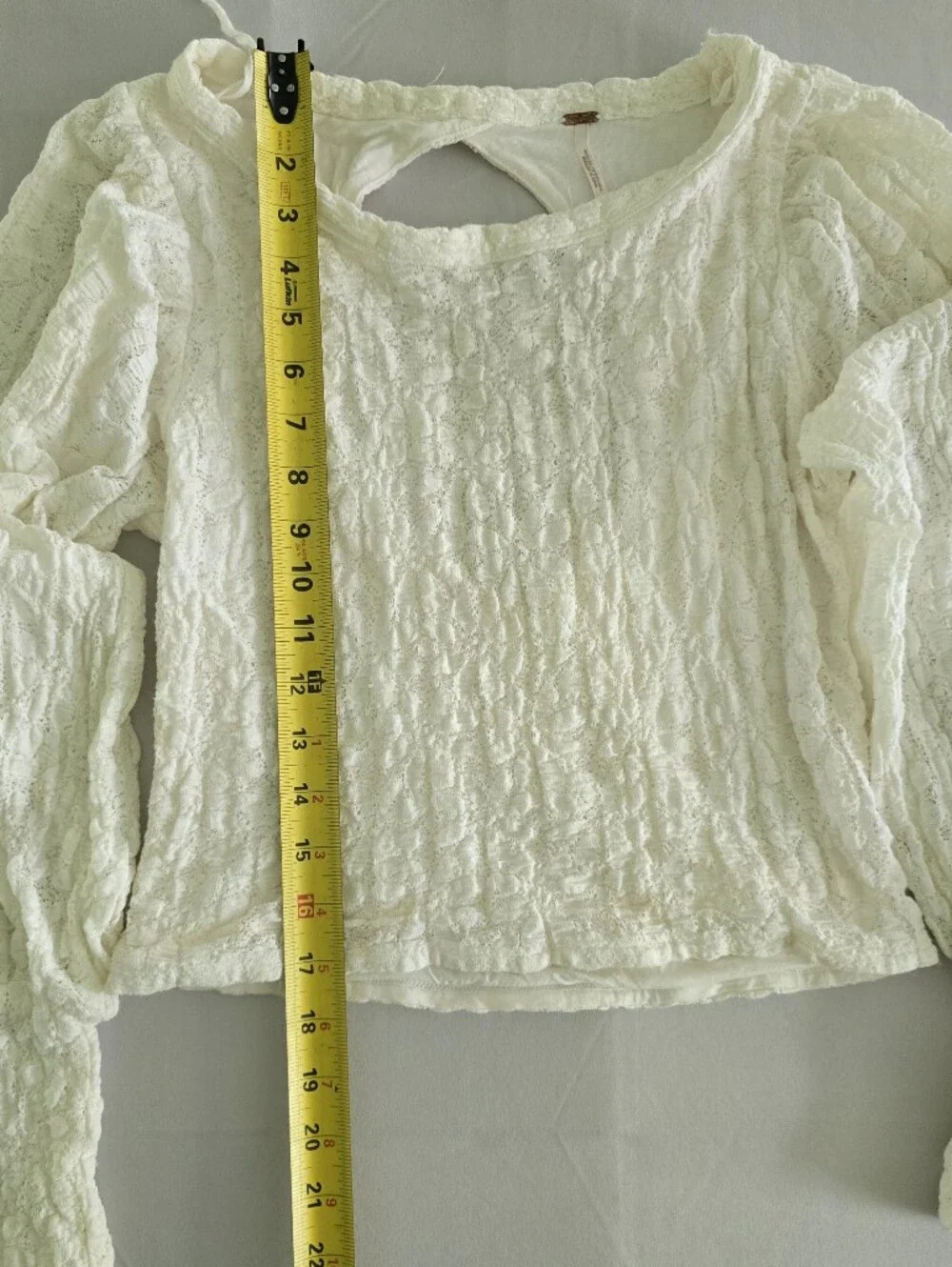 Free People Tea Time floral lace crop top Size Medium
